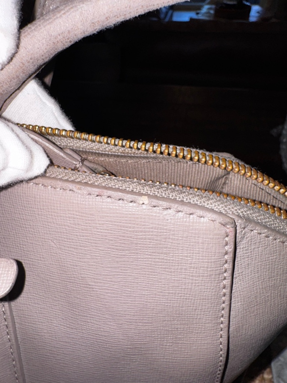 Furla grey tote bag, leather gold hardware pre-loved ❤️ - Picture 15 of 17